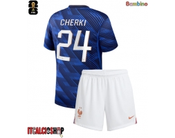 Francia Rayan Cherki #24 Prima Maglia Bambino Mondiali 2026 Manica Corta (+ Pantaloni corti)